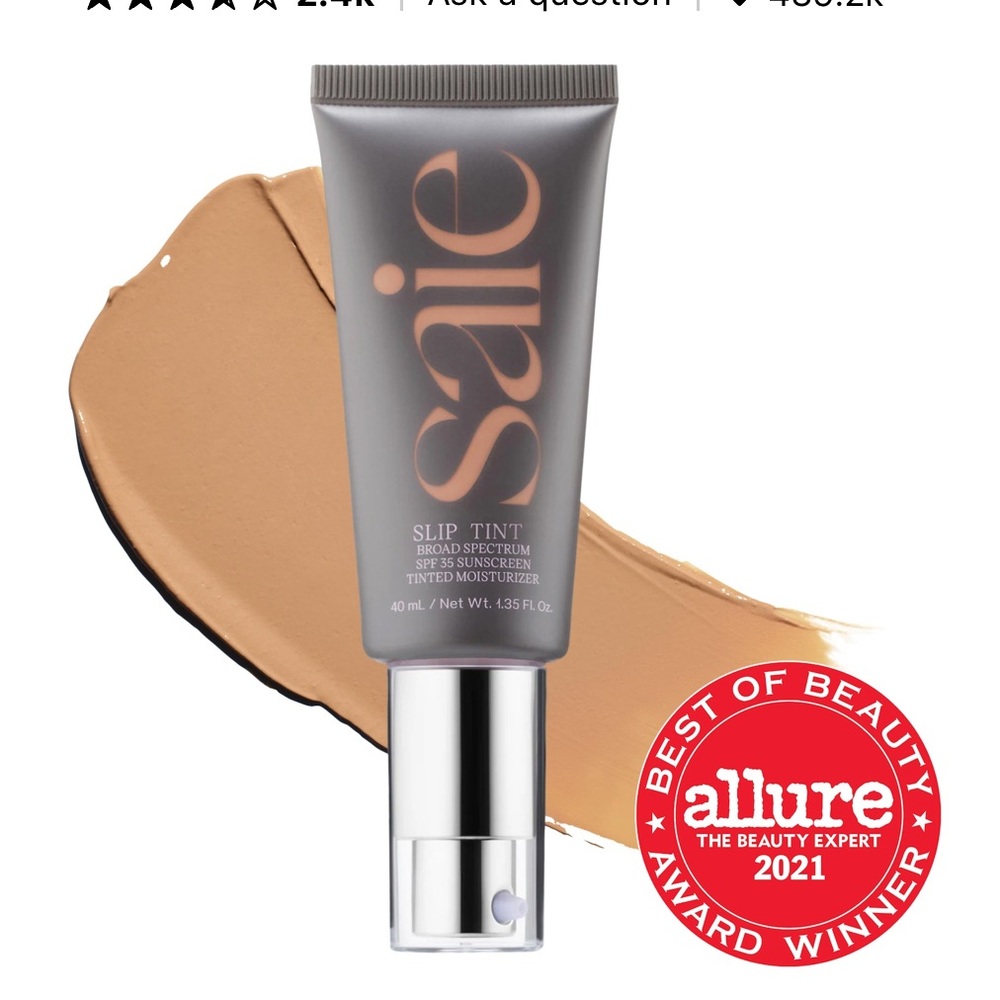 SAIE Slip Tinted Moisturizer with Mineral NWB 
SPF 35 and Hyaluronic Acid